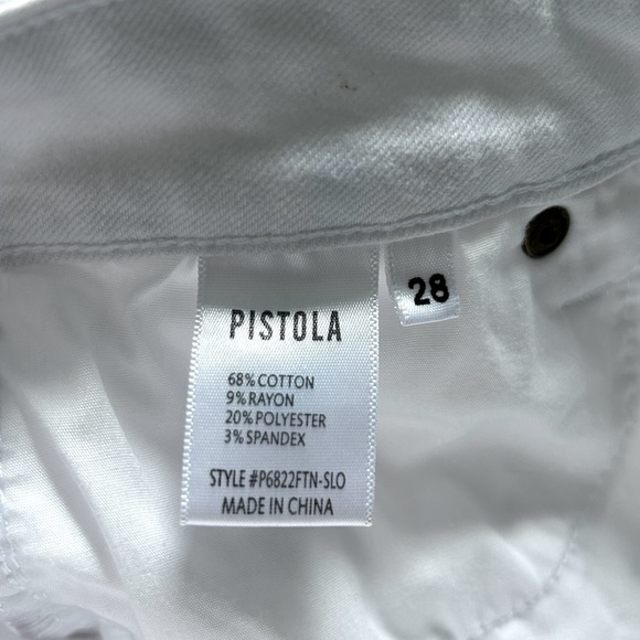 Pistola Audrey White Raw Hem Skinny Jeans Size 28 - Picture 6 of 9